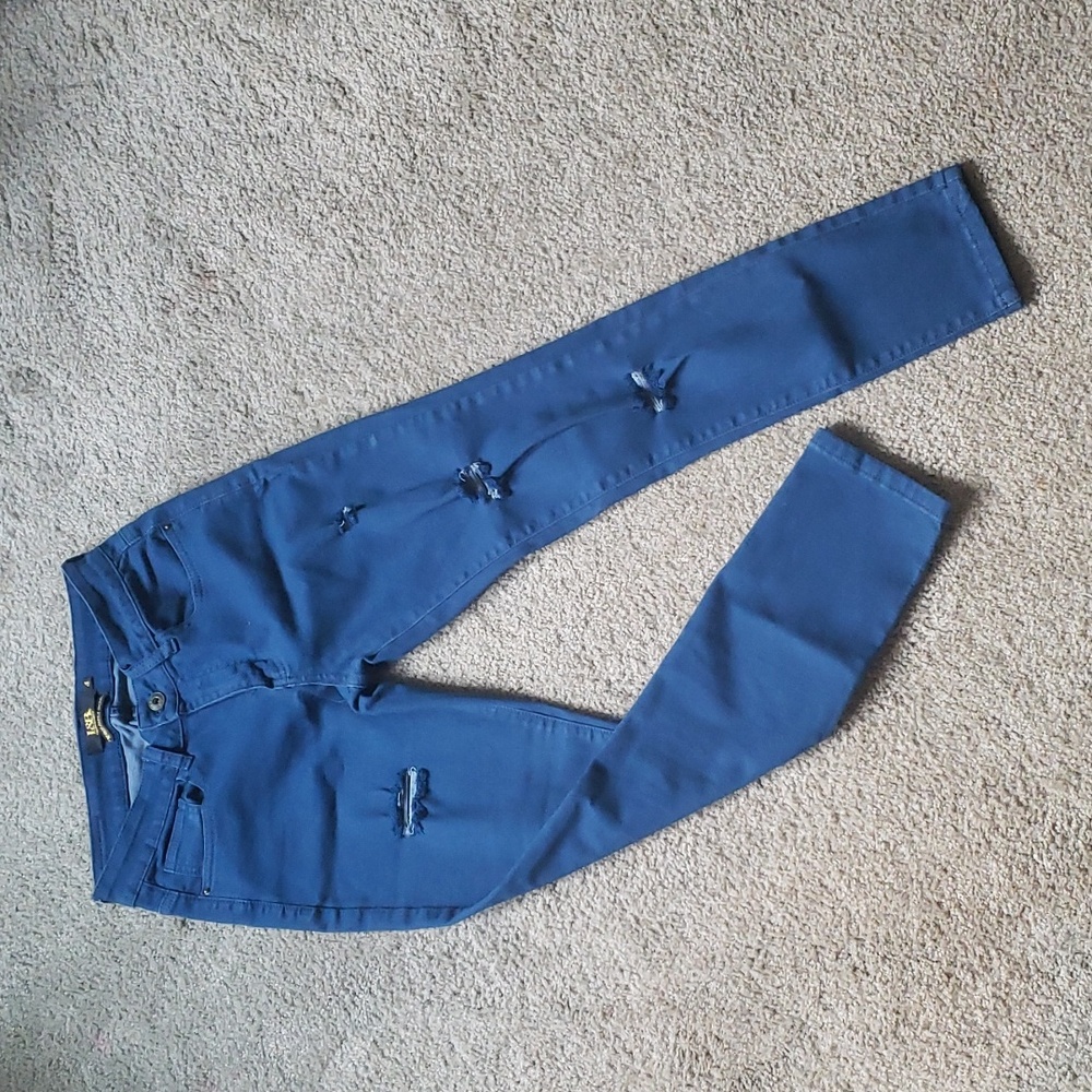 L&B Jeans Blue Ripped Mid Rise Skinny ankle - Picture 5 of 7